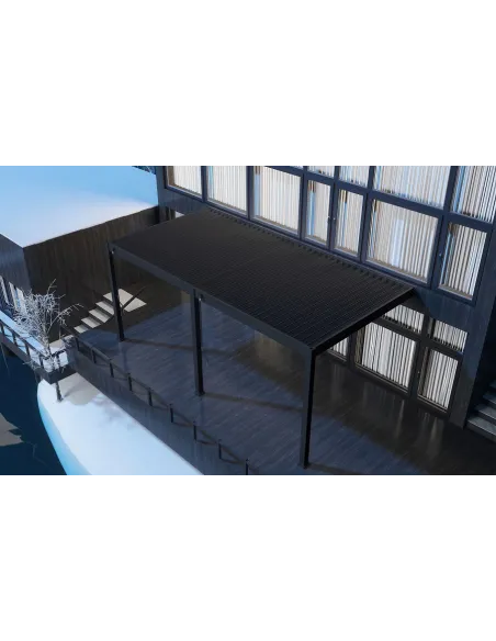 Pergola aluminium Orion 3x6m przyścienna Anthracite