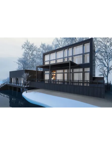 Pergola ogrodowa alumionowa przyścienna antracyt 3x6m Orion