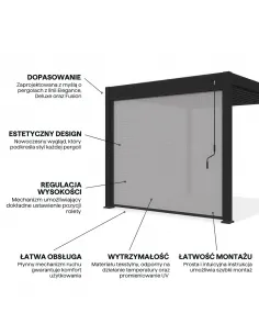 Roleta do pergoli Orion 3 m Anthracite 2