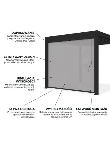 Roleta do pergoli Orion 3 m Anthracite