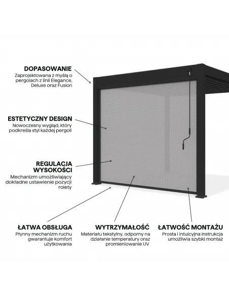 Roleta do pergoli Orion 3 m Anthracite