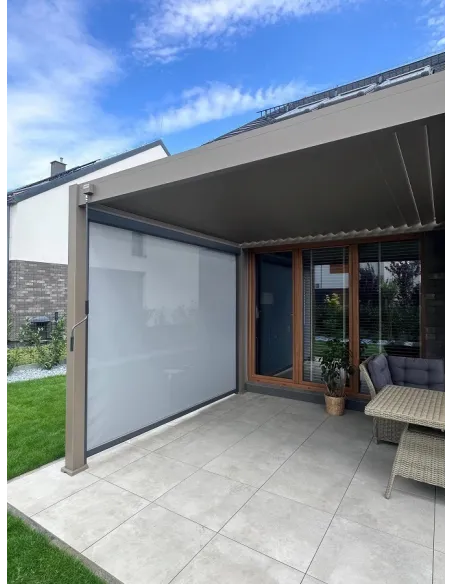 Roleta do pergoli ogrodowej 3,6 m. Roleta opuszczana do pergoli.