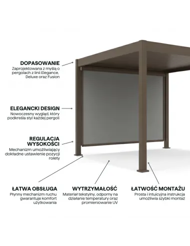 Roleta do pergoli Orion 3 m Taupe