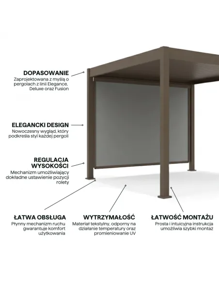 Roleta do pergoli Orion 3 m Taupe