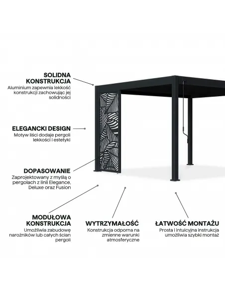 Panel ozdobny Deco do pergoli 1m Anthracite