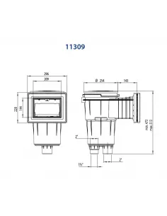 Skimmer do basenu 17,5 l uniwersalny biały 11309 2