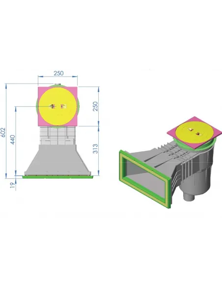 Skimmer do basenu szeroki biały 11311