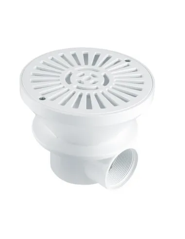 Odpływ denny okrągły 175mm biały baseny płytkowe (01467)