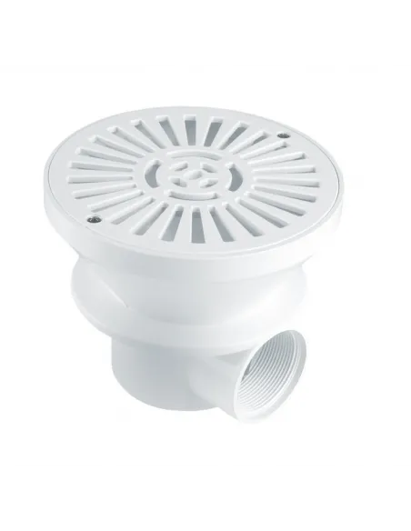 Odpływ denny okrągły 175mm biały baseny płytkowe (01467)