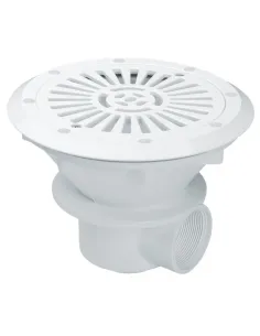 Odpływ denny okrągły 210mm biały baseny foliowe (00271)