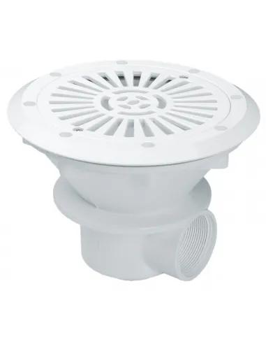 Odpływ denny okrągły 210mm biały baseny foliowe (00271)