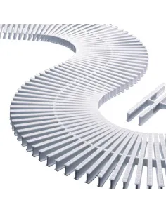 Kratka rynny przelewowej zakręty 335x22mm 1m Astralpool (19203)